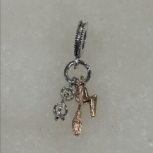 Silver and Gold Harry Potter Wizard Bracelet Charm